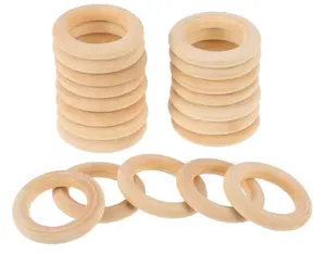 Wholesale Different Sizes Natural Wooden Rings for DIY Crafts Macrame Making