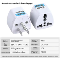 Adaptateur de voyage multi-pays avec certification CE RoHS, adapté à l'utilisation en voyage international