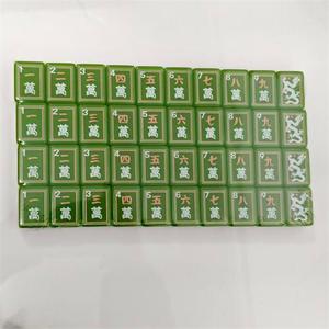 ชุดไพ่นกกระจอกอเมริกันสีเขียว 3 ชั้น SUPER GAME 160 ชิ้น พร้อมสลักลายพิเศษ ไพ่หรูหรา ชุดไพ่นกกระจอกอเมริกัน Oh My Mahjong - Product Image 5