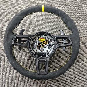 Vente directe d'usine, adapté aux modèles <span class=keywords><strong>Porsche</strong></span> Panamera Cayenne Macan Cayman <span class=keywords><strong>GT4</strong></span> Boxster 718 981 911 GT, volant en fibre de carbone - Product Image 4