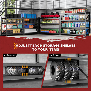 Precio de Fábrica, Estantería de Almacenamiento de Acero Ajustable de 5 Niveles, Unidades de Estanterías de 200 kg a 500 kg, Estanterías y Estantes Apilables de Metal - Product Image 5