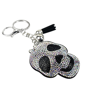 Pirata esqueleto en forma <span class=keywords><strong>de</strong></span> cristal Bling Rhinestone Metal llavero bolsa encantos <span class=keywords><strong>para</strong></span> mujeres <span class=keywords><strong>niñas</strong></span> - Product Image 2