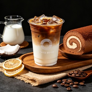 Custom Flexo Printing PET <b>Plastic</b> <b>Cups</b> 16oz Crystal Clear Disposable Cold <b>Cups</b> with Lids for Juice Smoothie Wholesale Supply - Product Image 1