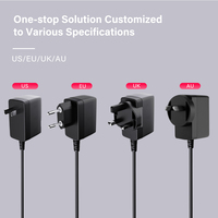 Certifié CE/FCC/ROHS Chargeur mural 12W/24W Adaptateur d'alimentation 12V 2A/1A pour vidéosurveillance/caméra/bande lumineuse à LED OTP