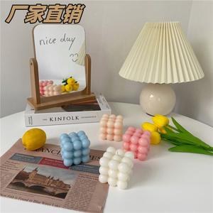 Vela Aromática con Forma <span class=keywords><strong>de</strong></span> <span class=keywords><strong>Cubo</strong></span> <span class=keywords><strong>de</strong></span> <span class=keywords><strong>Rubik</strong></span> <span class=keywords><strong>de</strong></span> Estilo Nórdico, Decoración para Habitaciones Libres <span class=keywords><strong>de</strong></span> Humo, Decoración para Crear Atmósfera - Product Image 3