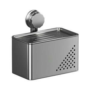 K20 ที่ใส่กระดาษชำระแบบติดผนังทรงสี่เหลี่ยม สีเทากันเมทัล กล่องเก็บของกันน้ำสำหรับใช้ในห้องน้ำ - Product Image 1