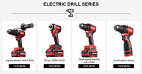 Vente directe d'usine, perceuse à percussion, ensemble d'outils, batterie au lithium 21V, outils électriques, perceuse sans fil sans balais
