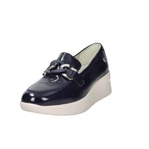Mocassins en cuir bleu pour femme Cinzia Soft, chaussures plates - Product Image 1