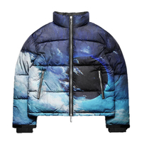 Veste d'hiver rembourrée à bulles, imprimée par sublimation, streetwear personnalisée OEM, pour homme, fabriquée par le fabricant