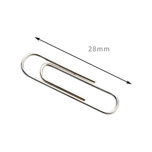 Deyi Paper <b>Clips</b> 3# Nickel Plated Metal 10x100 Pcs Office Stationery - Product Image 3