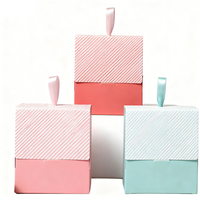 Boîtes rigides personnalisées avec logo, style mini, couleur unie, à pois, laminage mat pour cadeaux de fête, emballage de crème pour les yeux, papier artistique