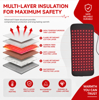 Nouvelle ceinture de massage chauffante à lumière rouge réglable avec vibrations pour soulager la douleur et soutenir le dos et les lombaires
