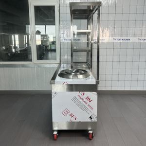 VICTORY, superventas, de acero inoxidable, carrito de aperitivos, carrito de té de la leche con cubo de sopa, equipo de catering, camión de comida - Product Image 6
