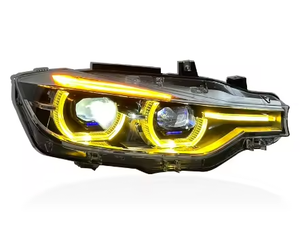 ไฟหน้า LED สัญญาณไฟเลี้ยว คุณภาพสูงแบบใหม่ ติดตั้งง่าย ไฟหน้าสำหรับกลางวัน 6000K สำหรับรถยนต์ซีรีส์ 3 รุ่น F30 F31 F35 ปี 2013-2018 12V 6000 ลูเมน - Product Image 1