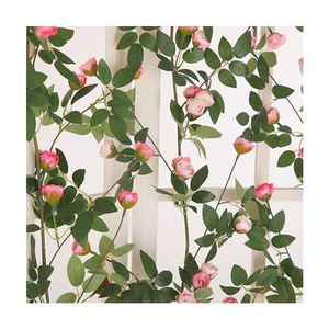 Guirlandes de roses artificielles Xiongxian Yizhe, branche unique en polyester, décoration murale pour mariage et maison - Product Image 3