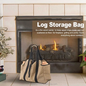 Sac fourre-tout universel en <span class=keywords><strong>bois</strong></span> de <span class=keywords><strong>chauffage</strong></span> grande capacité avec sangle de rembourrage sac de rangement en toile robuste intérieur extérieur transport en <span class=keywords><strong>bois</strong></span> - Product Image 5