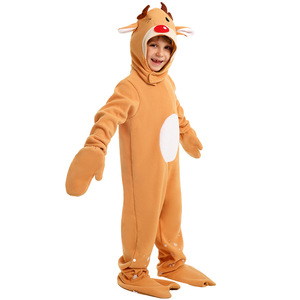 Disfraz de Reno Navideño para Niños, Traje Transpirable para Actuaciones Navideñas, Diseño de Copo de Nieve, Talla Infantil 4547 - Product Image 4