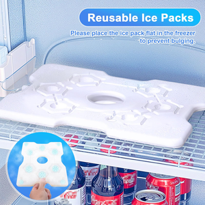 Portable Snackle <b>Box</b> Container with Ice Pack Divided Serving Tray Cooling Travel Snacklebox with Lid & Handle 8 Compartment - Product Image 6