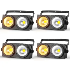U'King 200W COB Par-Licht 2x100W Blinder-Beleuchtung 2-Augen-LED 2IN1 COB Kalt-Warmweiß-Beleuchtung Party Bar DMX Bühnenbeleuchtung - Product Image 1