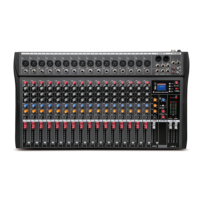 Console de mixage audio professionnelle 16 canaux USB Bluetooth, alimentation fantôme +48V, carte son pour enregistrement en studio