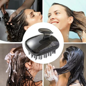 Masajeador de Cuero Cabelludo de Silicona Antideslizante, Peine de Silicona con Cerdas Suaves, Cepillo Exfoliante para Cabello, Cepillo Desmontable para Lavar el Cabello Mojado - Product Image 5