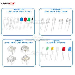 Thông qua lỗ ánh sáng phát ra <span class=keywords><strong>Diode</strong></span> Dip Led 2mm 3mm 4mm 5mm 8mm 10mm trắng đỏ xanh xanh vàng cam hồng RGB 3V F3 F5 F8 F10 - Product Image 2