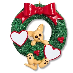 Adorno Navideño de Resina Personalizado con Figura de <span class=keywords><strong>Chihuahua</strong></span> en una Corona, Artesanía en Resina - Product Image 2