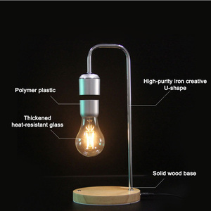 Luminária de Mesa Flutuante com Base de Madeira e Lâmpada LED de Levitação Magnética, Presente de Natal para Decoração de Casa - Product Image 5