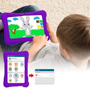 Tablette <span class=keywords><strong>K7</strong></span> <span class=keywords><strong>Pritom</strong></span> 7 pouces la moins chère, processeur quadricœur, Android 10, avec application d'apprentissage pour enfants et contrôle parental pour garçons et filles - Product Image 3