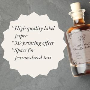 Étiquettes d'extrait de <span class=keywords><strong>vanille</strong></span>, autocollants carrés pour extrait de <span class=keywords><strong>vanille</strong></span> fait <span class=keywords><strong>maison</strong></span>, autocollants cadeaux de Noël - Product Image 6