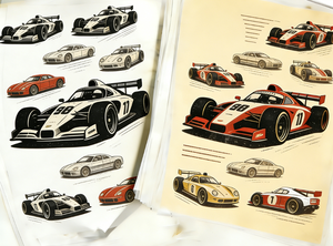 Autocollants de transfert thermique DTF personnalisés pour voitures de course, pour impression sur t-shirts, film PET professionnel lavable de qualité A - Product Image 2