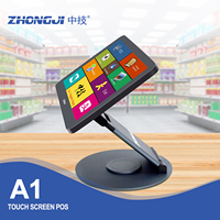ZJ A1 Pantalla táctil Sistema POS Máquina Square PC POS Terminal Windows Base giratoria Anypay