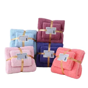 Luxe Koraal Fleece Handdoek Badhanddoek Sets Absorberende Zachte Koraal Fleece Badhanddoek Set 2 Stuks Set