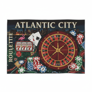 Toalla de Playa Personalizada del Casino de Atlantic City, 30x60, Diseño Jacquard con Logotipo de Flamenco, Secado Rápido, 48 Piezas/Caja, Patrón de Sublimación - Product Image 2
