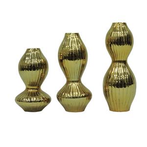 Florero de oro de estilo Simple nórdico, jarrón de mesa de hierro hecho a mano de diseño moderno y macetas Para Boda y decoración del hogar - Product Image 1