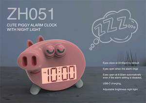 Orologio di allarme animale più venduto cartone animato retroilluminato per bambini che dormono salvadanaio in modalità <span class=keywords><strong>rosa</strong></span> <span class=keywords><strong>sveglia</strong></span> digitale - Product Image 5