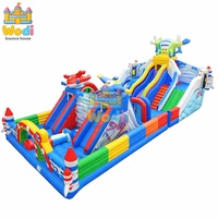WODI Château gonflable commercial en PVC de 0,55 mm, pour usage professionnel en parc d'attractions, logo gratuit