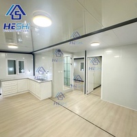 Güvenlikli Prefabrik İstiflenebilir 20Ft 40Ft Genişletilebilir Konteyner Ev Prefabrik Yapı Ev İki Yatak Odalı İnşaat Emlak