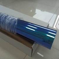 Película de Tinte para Ventanas Camaleón, Color Azul, Protección para Ventanas de Automóviles, Aislamiento Térmico, a Prueba de Explosiones