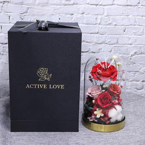 Regalos de San Valentín Eternos y Lujosos, Caja de Regalo con Rosa <span class=keywords><strong>Encantada</strong></span>, Rosa Preservada y Estabilizada para Siempre en Cúpula de Cristal, Regalo de Navidad o Graduación - Product Image 3