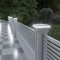 Luz Solar LED Impermeable para Poste de Jardín Iluminación Constante Toda la Noche para Cerca 3x3 4x4