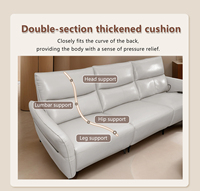 Modernes Nordisches Elektrisches Relaxsofa-Set Leder Metallrahmen Wohnzimmermöbel