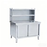 Tables de travail modulaires à portes coulissantes en acier inoxydable 201/304, équipement de cuisine commerciale, autres fournitures pour hôtels et restaurants