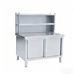 201/304 meja kerja pintu geser Modular baja tahan karat peralatan dapur komersial perlengkapan Hotel & restoran lainnya - Product Image 6