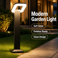 Nouvelle Lampe de Jardin Carrée LED 12W Étanche en Aluminium pour Extérieur, Idéale pour Patio, Trottoir, Entrée de Communauté et Aménagement Paysager