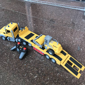 Traktor teknik RC dengan suara dan lampu, 2.4Ghz Remote Control truk datar dengan rol jalan <span class=keywords><strong>R</strong></span>/<span class=keywords><strong>C</strong></span> mainan kendaraan konstruksi - Product Image 6