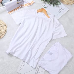 เสื้อยืดผ้าฝ้าย100% ขนาดปกติใส่ได้พอดีพิมพ์ลายโลโก้แบบเรียบๆ - Product Image 2