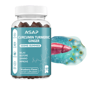 Delicioso suplemento de curcumina de cúrcuma, jengibre y pimienta negra, cúrcuma, curcumina, gominolas de jengibre para la salud de la piel - Product Image 1