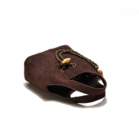 Sac seau losange vintage en similicuir suédé PU, sac à main rétro pour femme, mini sac à bandoulière avec pompon
