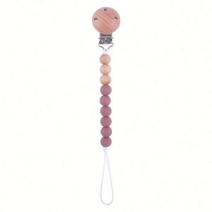 Nipple Holder <b>Dummy</b> Pacifier Holder PP Silicone Colorful Flower Beads Baby Pacifier Clip Chain Infant - Product Image 3